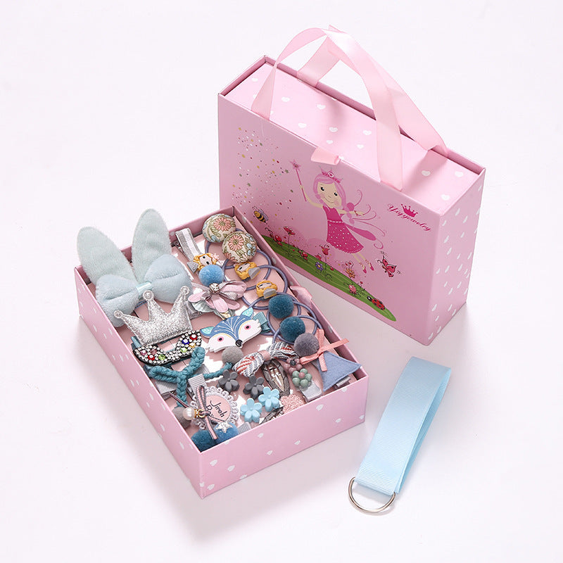 24PCS Bow head rope hair clip hair ring hair accessories set