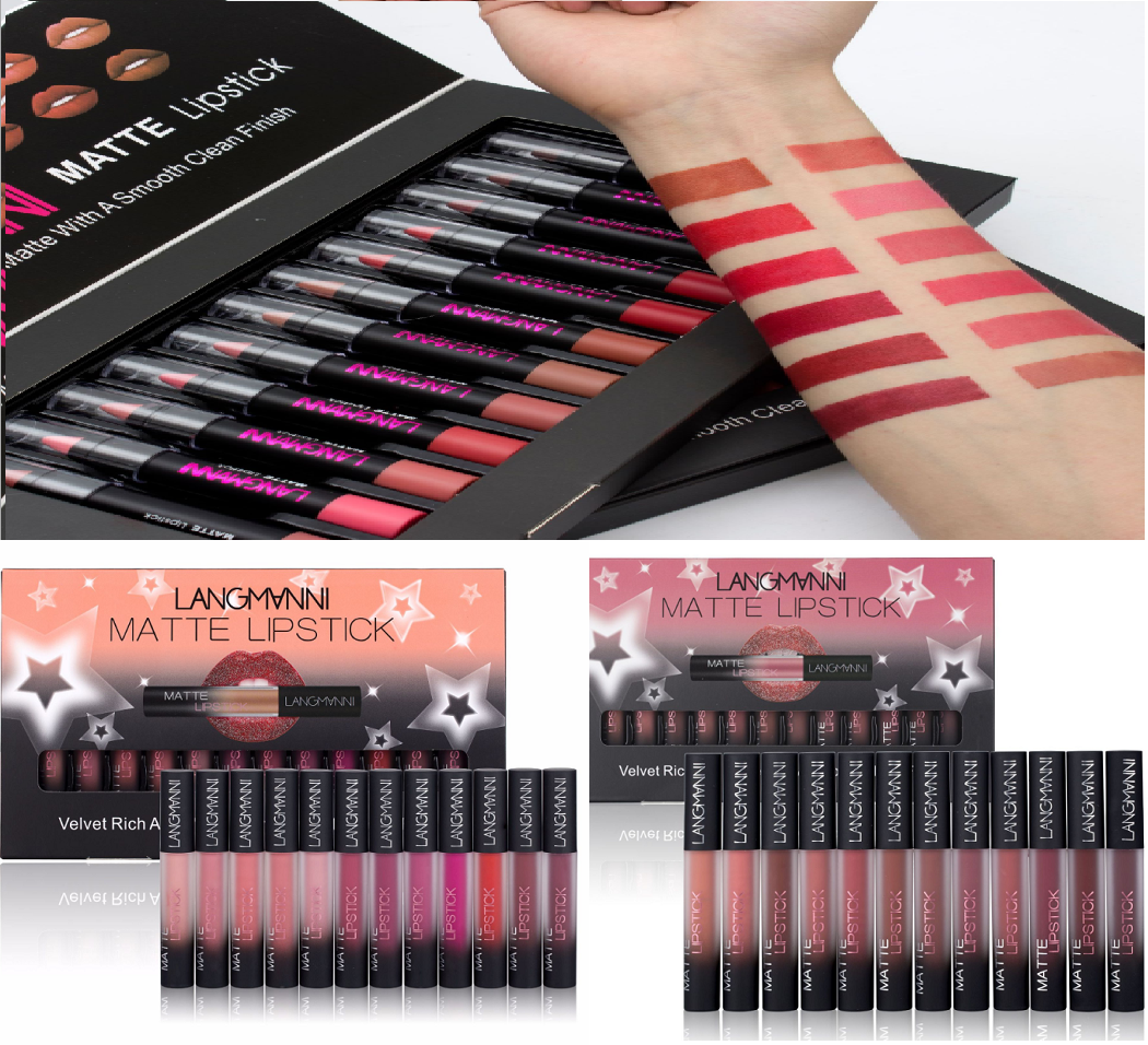 Matte Lipstick Waterproof Long-lasting Velvet Lipstick Set - Hair Your Lux