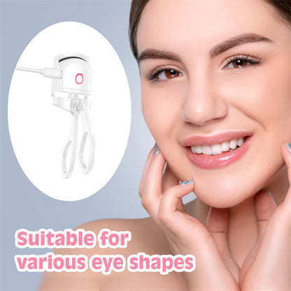 Heated Eyelash Curler Electric Temperature Control Mini Eyelash Curler Electric Portable Charging - Hair Your Lux