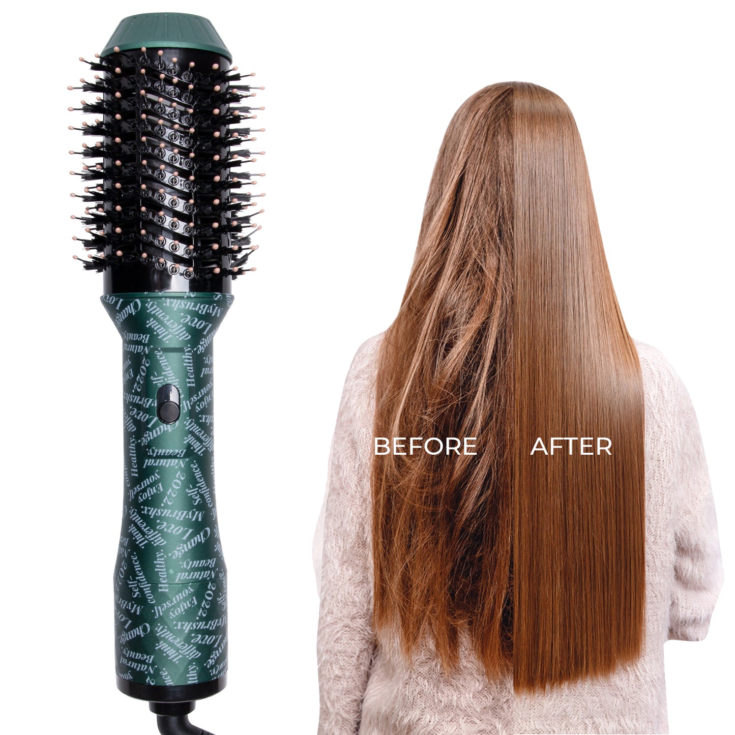 Hair Dryer Brush, Hot Air Brush With Enhanced Barrel, Blow Dryer Brush And Styler Volumize In One, Hair Dryer Multifunctional Ceramic Tourmaline Negative Ion Hot Air Styling Brush For Women - Hair Your Lux