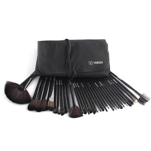 Professional 32Pcs Makeup Brush Foundation Eye Shadows Powder Blue Make Up Brushes Tools Cosmetic Bag pincel maquiagem Brushes - Hair Your Lux