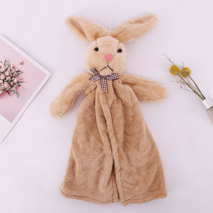 Coral Velvet Hanging Rabbit Towel - Hair Your Lux