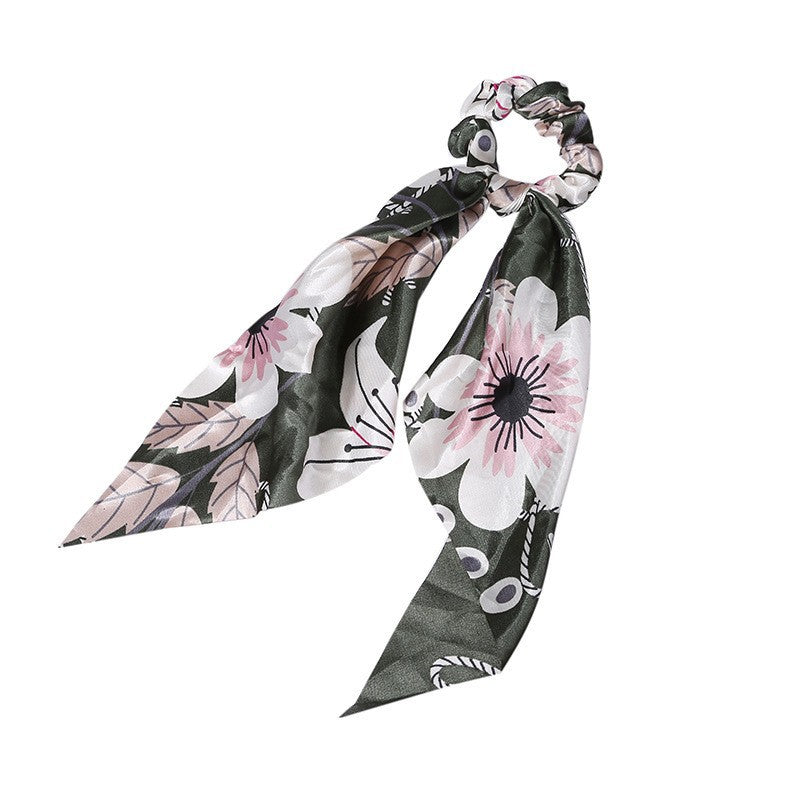 Fashion Long Streamer Printed Fabric Tie Hair Accessory For Ponytail Tie-up Hair Top Cuft - Hair Your Lux