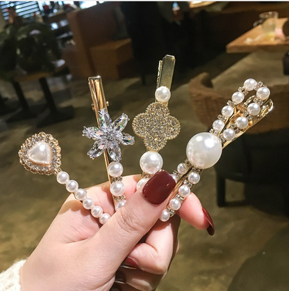 Pearl clip headdress hair clip - Hair Your Lux