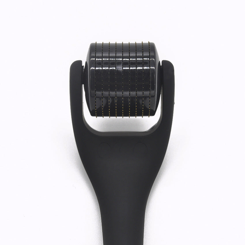 Hair Growth Microneedling Roller for Scalp Frosted Black Titanium Alloy Needles