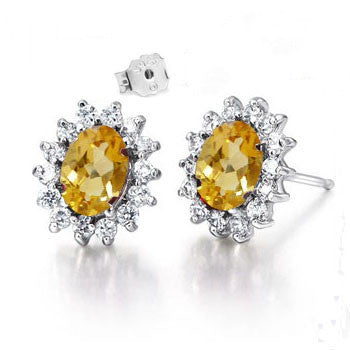 Natural Citrine Stone Earrings - Hair Your Lux