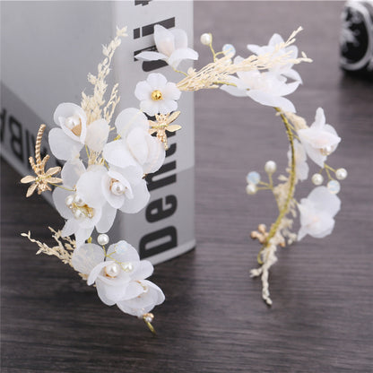 Wedding Headdress Full Of Gypsophila Dried Flowers Forest Hair Accessories - Hair Your Lux