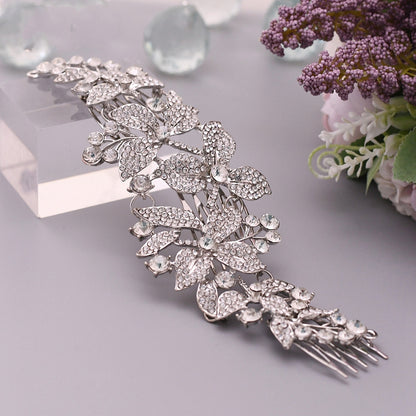 Wedding Hair Jewellery Flower Comb - Hair Your Lux