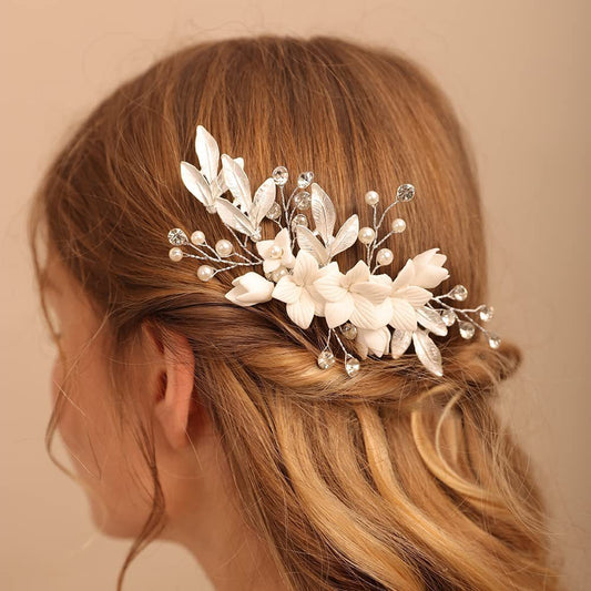 Pearl Leaf Hair Pin - Hair Your Lux