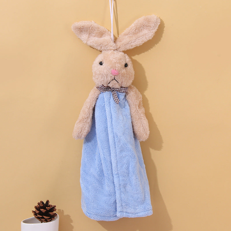 Coral Velvet Hanging Rabbit Towel - Hair Your Lux