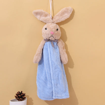 Coral Velvet Hanging Rabbit Towel - Hair Your Lux