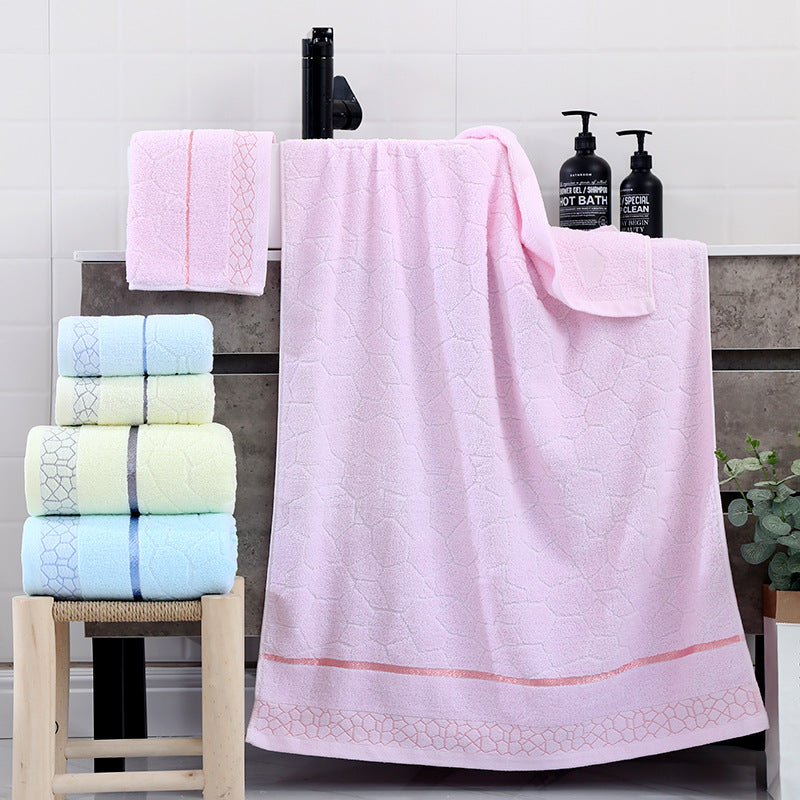 Simple Three-piece Water Cube Towel Set - Hair Your Lux