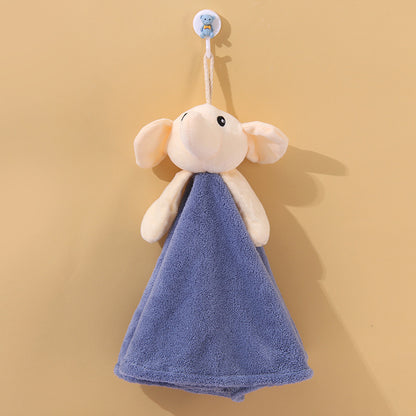 Coral Velvet Hanging Rabbit Towel - Hair Your Lux