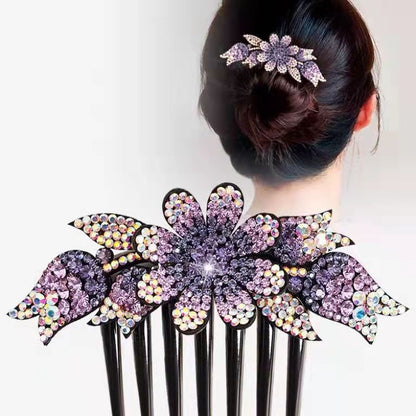 Women's Fashion Casual Rhinestone Anti-slip Hair Comb - Hair Your Lux