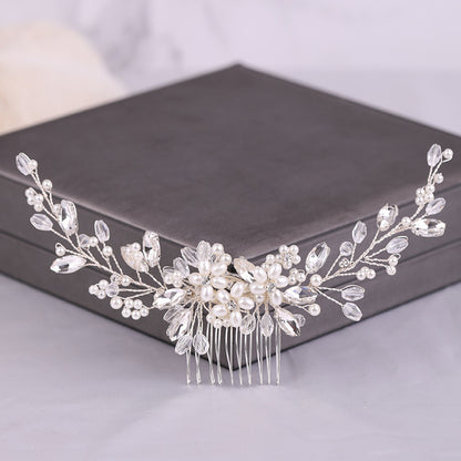 Tuoming Headdress Best Seller In Europe And America Pearl Hair Comb Wedding Dress Accessories Updo Hair Accessories Bridal Ornament - Hair Your Lux