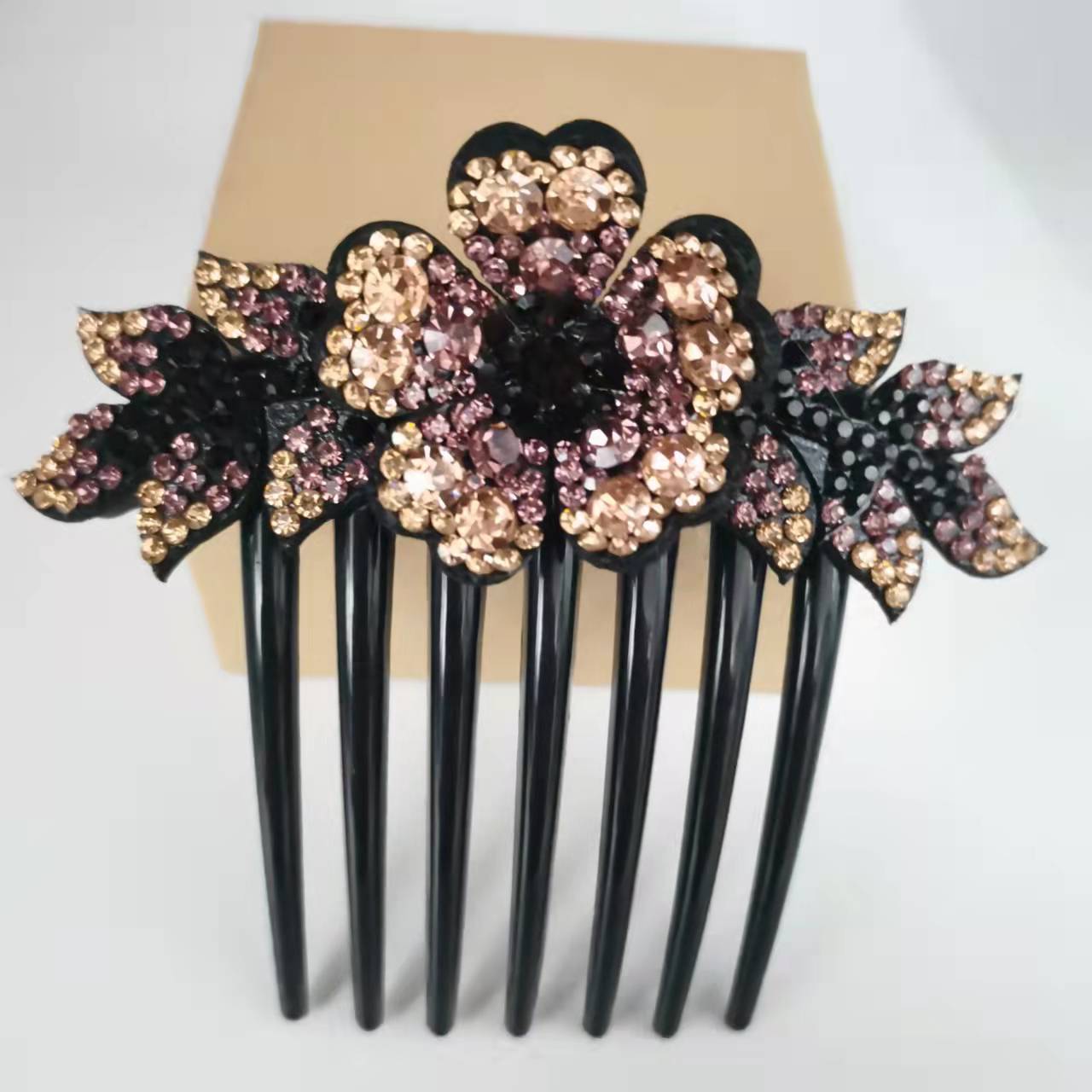 Women's Fashion Casual Rhinestone Anti-slip Hair Comb - Hair Your Lux