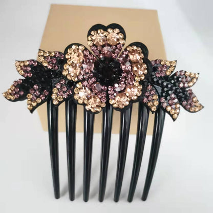 Women's Fashion Casual Rhinestone Anti-slip Hair Comb - Hair Your Lux