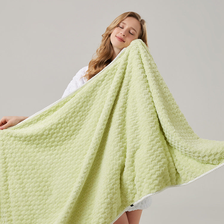 Soft Water-absorbing Quick-drying Coral Fleece Large Bath Towel - Hair Your Lux