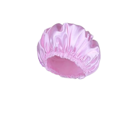 Double-layer Shower Cap Satin Long Hair Shower Cap Universal