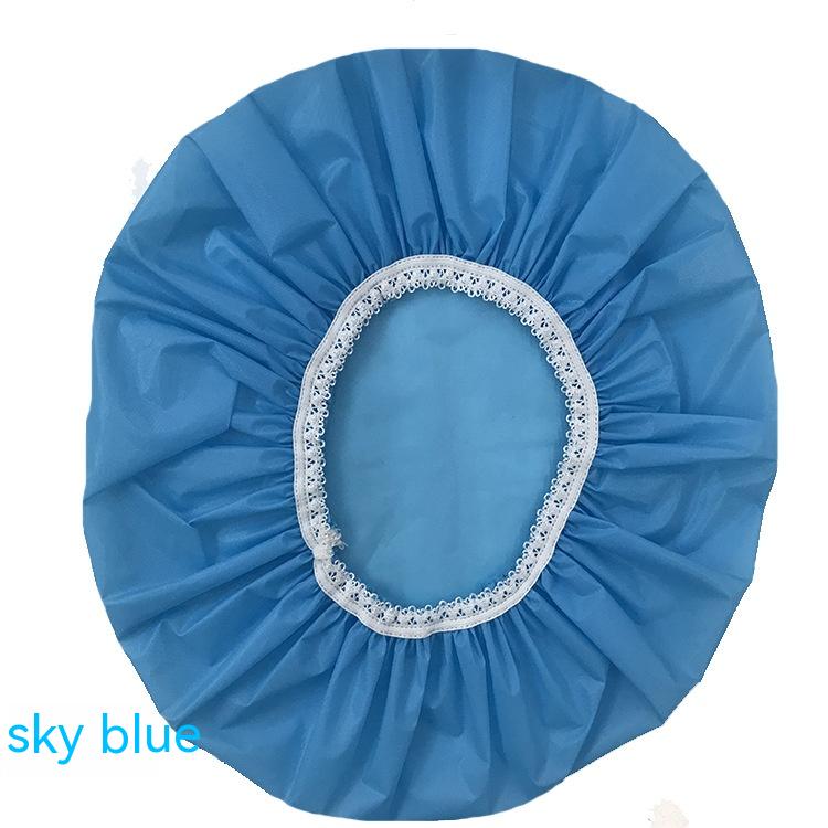 Solid Color Shower Cap Single Layer Plastic Dustproof Shower Cap Home Practical Shower Cap Kitchen Lampblack Cap Manufacturer - Hair Your Lux