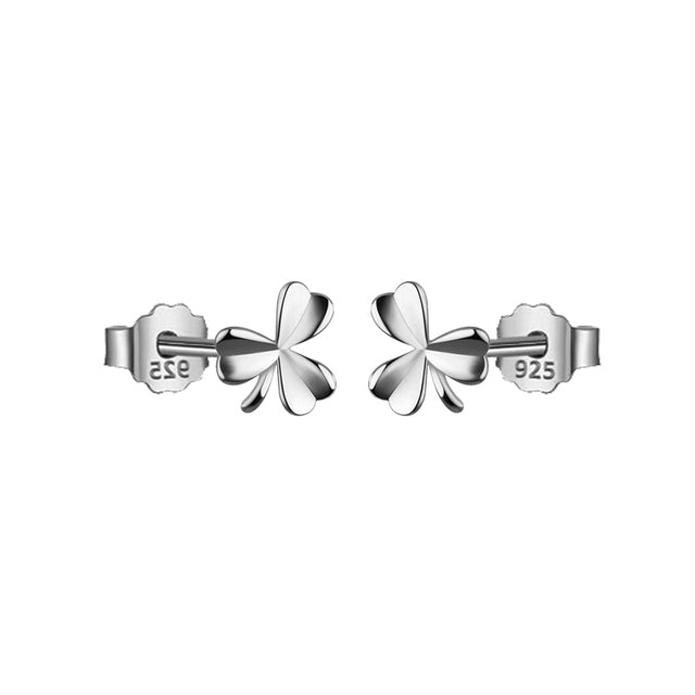 Silver Clover Stud Earrings - Hair Your Lux