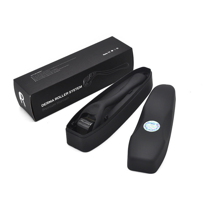 Hair Growth Microneedling Roller for Scalp Frosted Black Titanium Alloy Needles