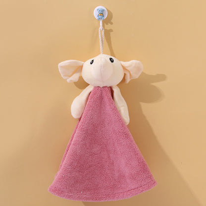 Coral Velvet Hanging Rabbit Towel - Hair Your Lux