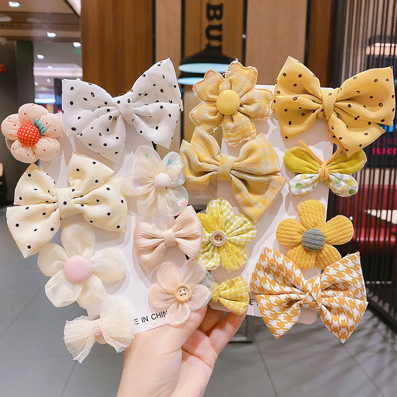 Kids Hair Clips 8 and 16pcs Flower Bow Hair Clips Baby Girls Rainbow Hair Bow Hair Accessories Alligator Hairpins Barrettes For Toddler Girls Newborn kids - Hair Your Lux