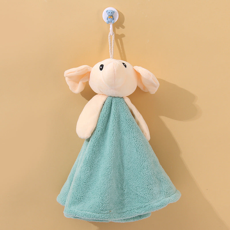 Coral Velvet Hanging Rabbit Towel - Hair Your Lux