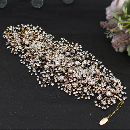 European And American Wedding Rhinestone Handmade Hair Accessories Wedding Dress - Hair Your Lux