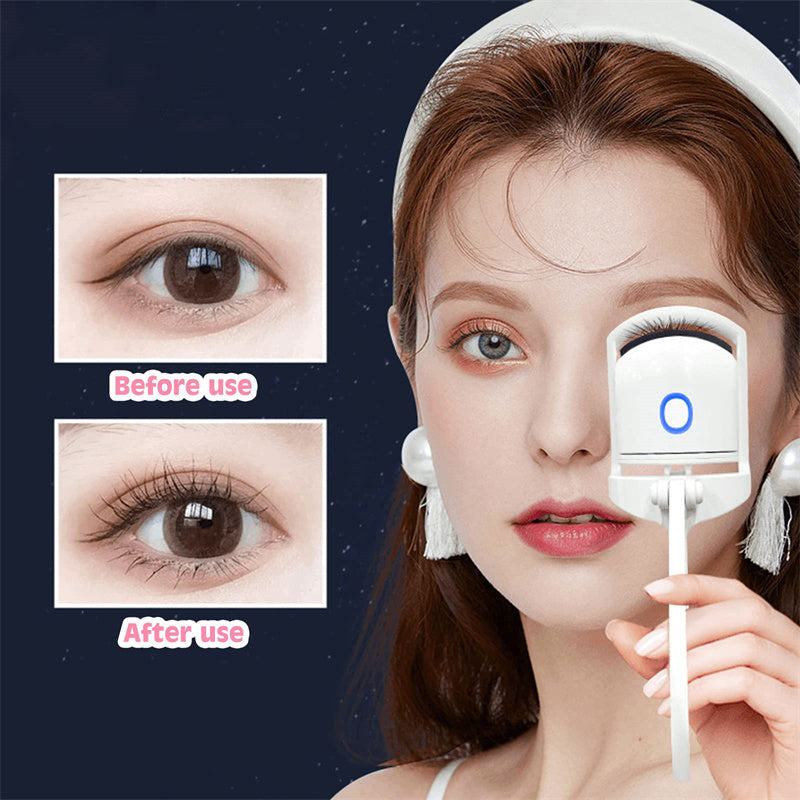 Heated Eyelash Curler Electric Temperature Control Mini Eyelash Curler Electric Portable Charging - Hair Your Lux