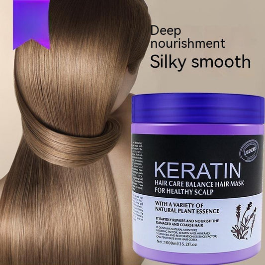 Keratin Lavender Deep Smoothing Nutritional Hair Mask With Multi-Effect Soft Repair Treatment Effect 500ml 1000ml