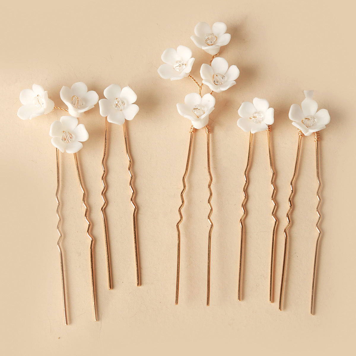 White Ceramic Flower Hair Accessories For Wedding Brides In Europe And America - Hair Your Lux