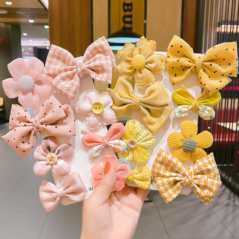 Kids Hair Clips 8 and 16pcs Flower Bow Hair Clips Baby Girls Rainbow Hair Bow Hair Accessories Alligator Hairpins Barrettes For Toddler Girls Newborn kids - Hair Your Lux