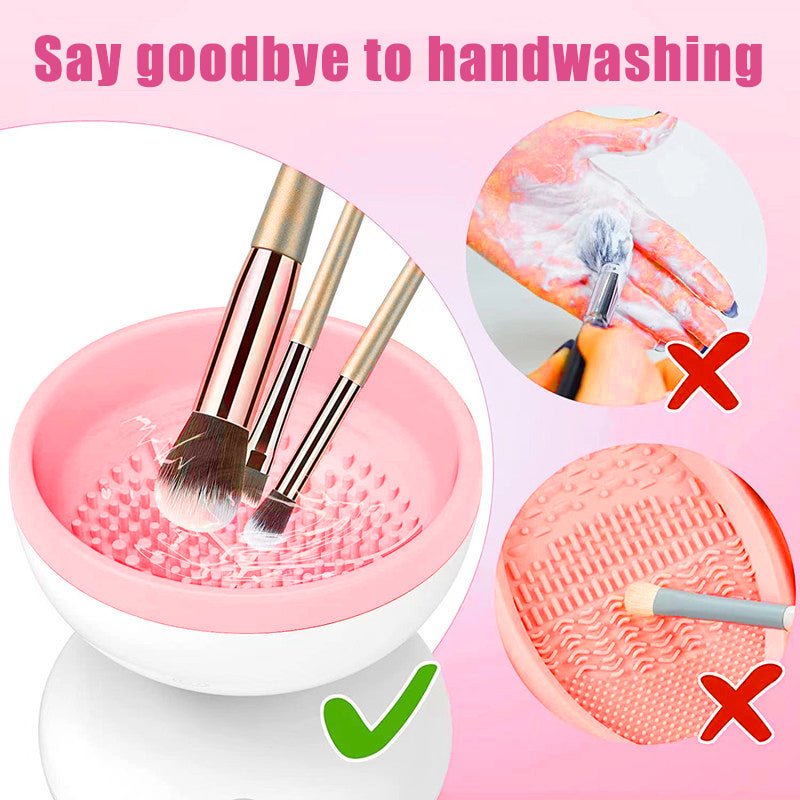 Portable USB Makeup Brush Cleaner Machine Electric Cosmetic Brush Cleaning Washing Tools Automatic Clean Makeup Brushes - Hair Your Lux