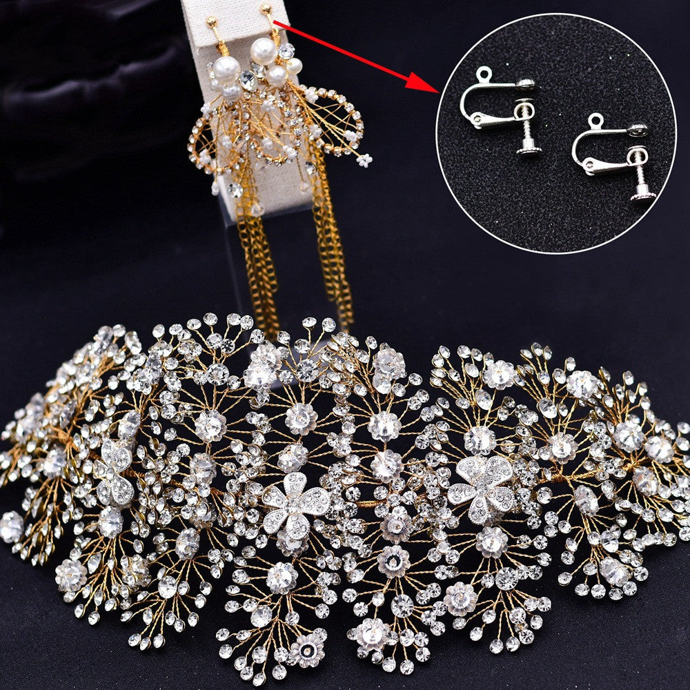 European And American Wedding Rhinestone Handmade Hair Accessories Wedding Dress - Hair Your Lux