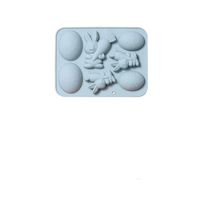 7-piece Bunny Egg Easter Silicone Mold