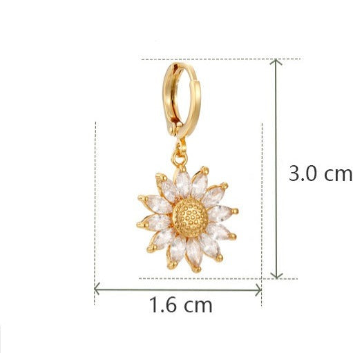 High-grade Niche Creative Design Sunflower Earrings For Women - Hair Your Lux