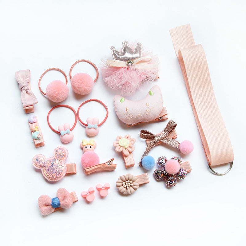 Children's Headdress Hair Clip Set Fabric Baby Hair Rope Side Clip - Hair Your Lux