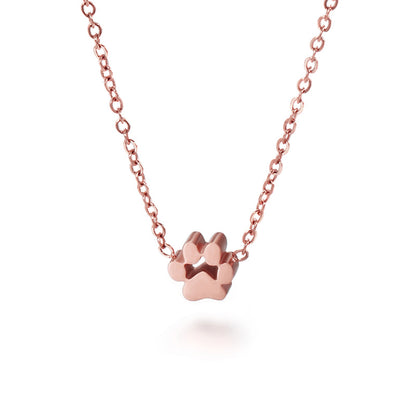 Cute Dog Paw Stainless Steel Necklace Earrings For Women Pet Bear Cat Footprint Jewelry Accessories - Hair Your Lux