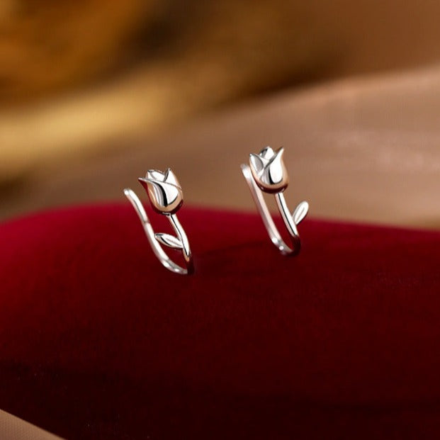 Fashion Tulip Stud Earrings For Women - Hair Your Lux