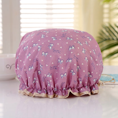 Double-layer Waterproof Shower Cap Disposable Hair - Hair Your Lux