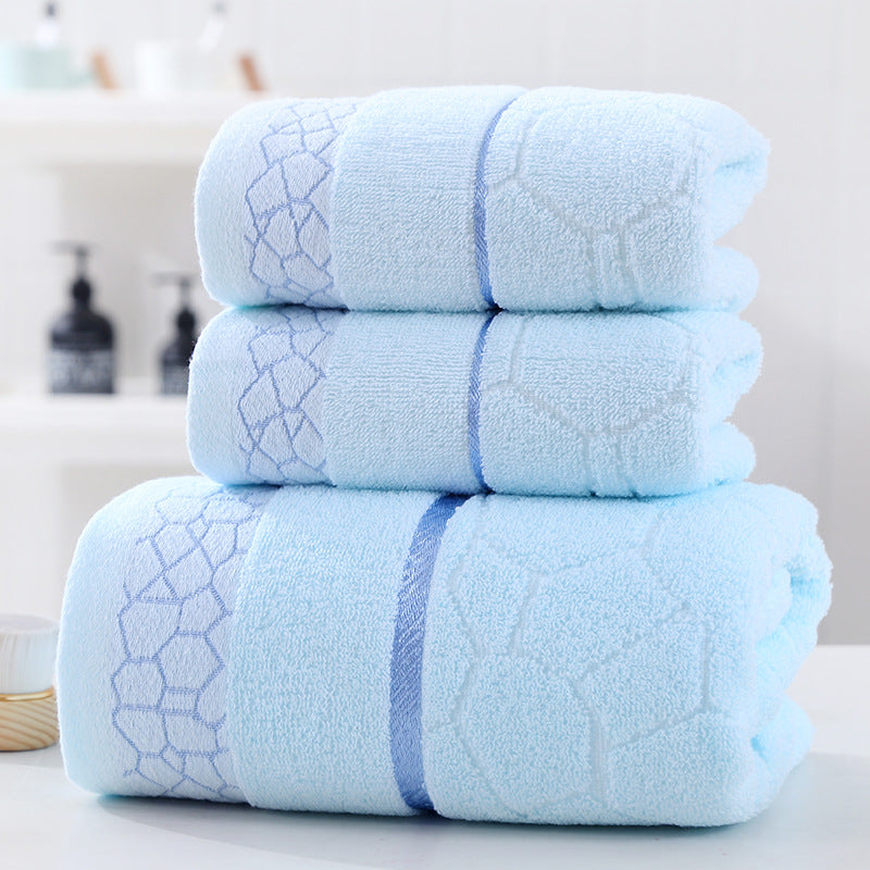 Simple Three-piece Water Cube Towel Set - Hair Your Lux