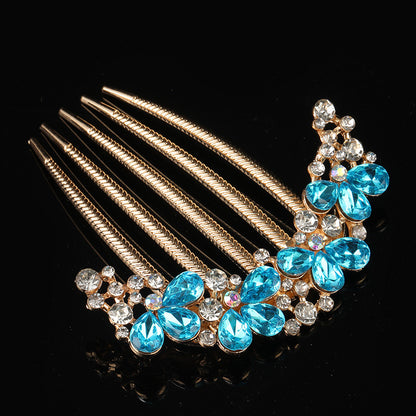 Elegant Crystal Hair Comb Pin - Hair Your Lux