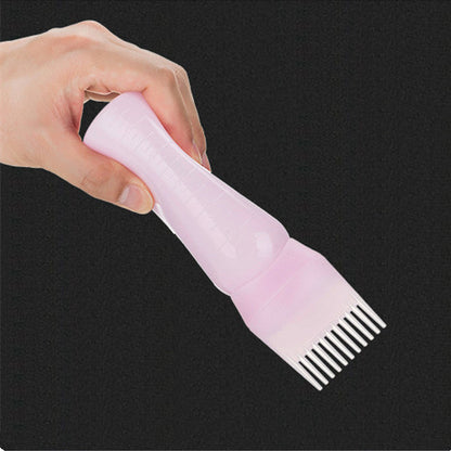 Hair Oil Bottle Tooth Comb Hair Care Bottle