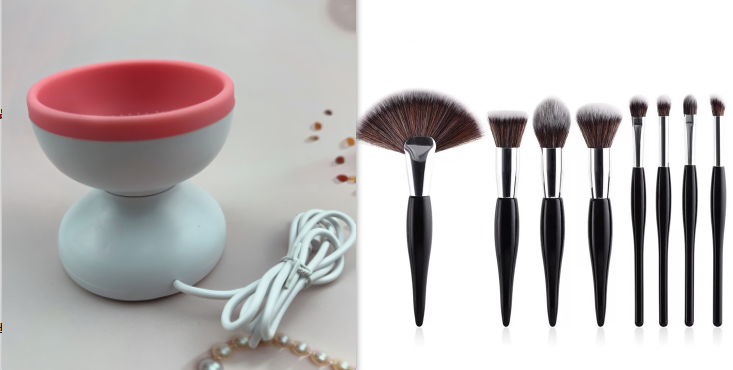 Portable USB Makeup Brush Cleaner Machine Electric Cosmetic Brush Cleaning Washing Tools Automatic Clean Makeup Brushes - Hair Your Lux