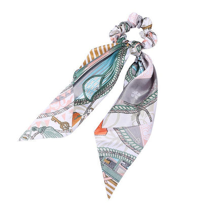 Fashion Long Streamer Printed Fabric Tie Hair Accessory For Ponytail Tie-up Hair Top Cuft - Hair Your Lux