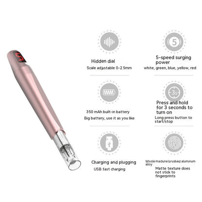 Nano Electric Microneedle Inductive Therapeutical Instrument Roller Microcrystalline Pen